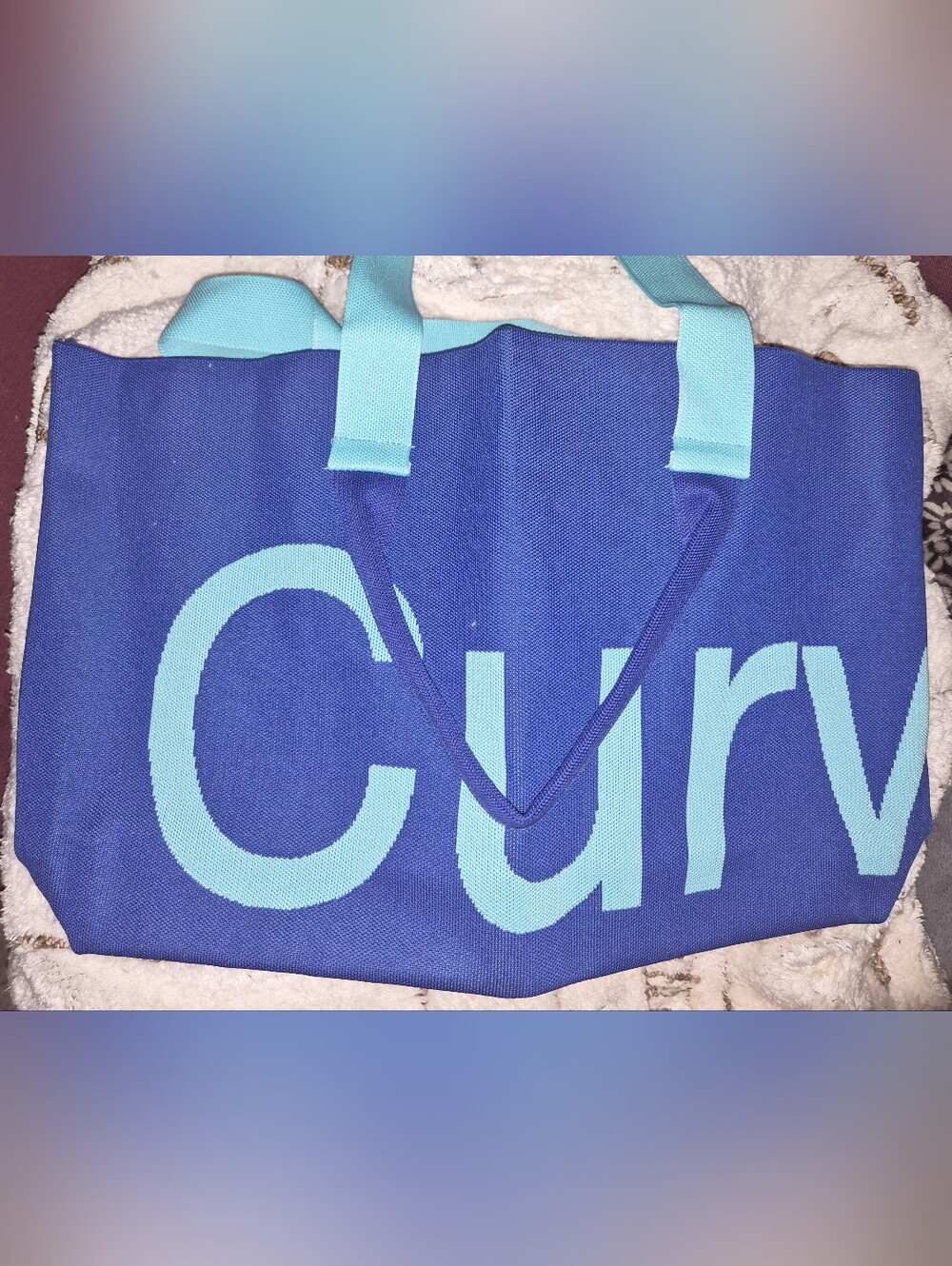 Curves By Sean Brown Tote- Azure